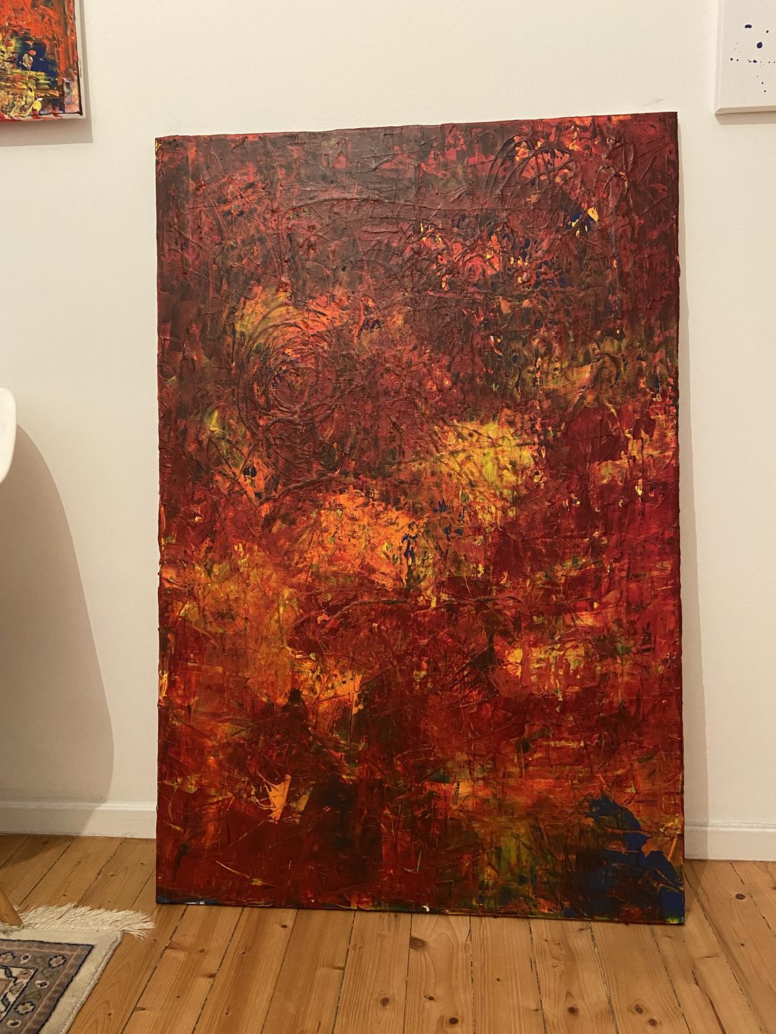 Hérô painting — in the studio